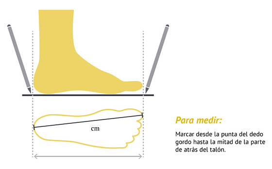 Medidas best sale pies niños